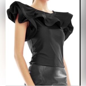 Brand New Gracia Cap Sleeve ruffle top